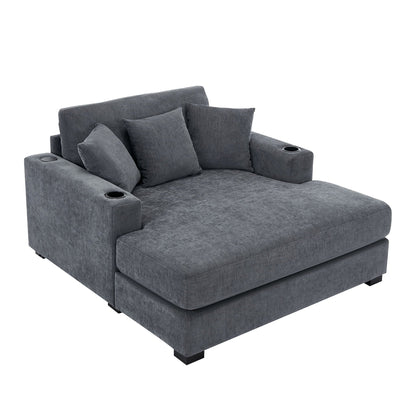 Oversized Chaise Lounger Modern Style Sofa Couch