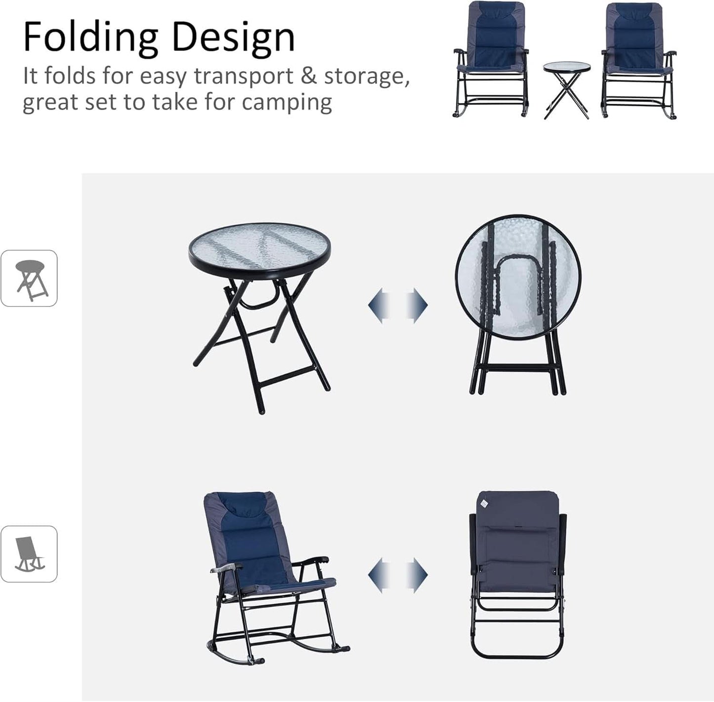 Three Piece Outdoor Patio Furniture Set