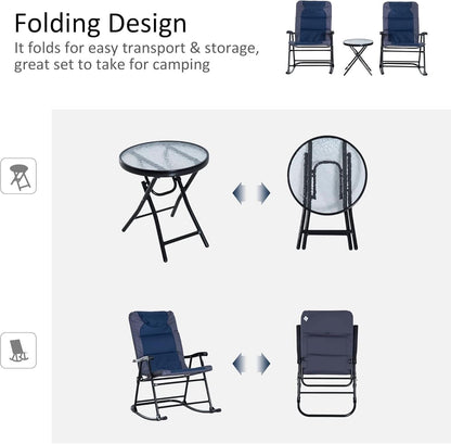 Three Piece Outdoor Patio Furniture Set