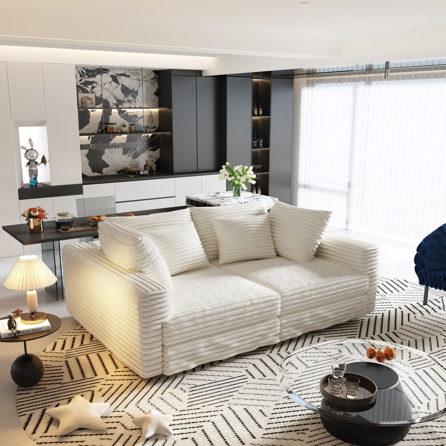 Modern Comfy Upholstered Sofa Cloud Couch
