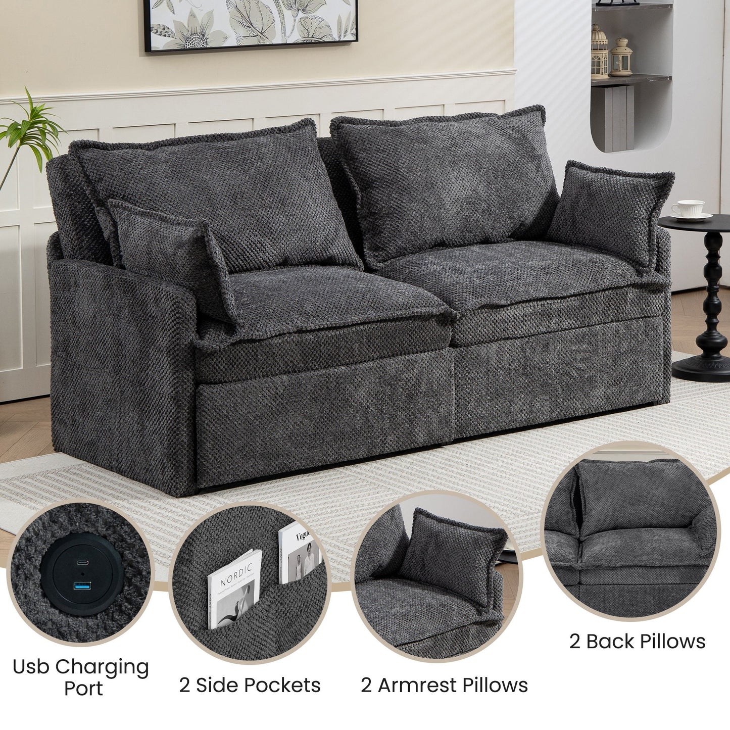 Pull Out Sofa Bed, Convertible Sleeper Sofa