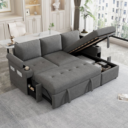 Convertible L Shaped Sofa Couch With Storage