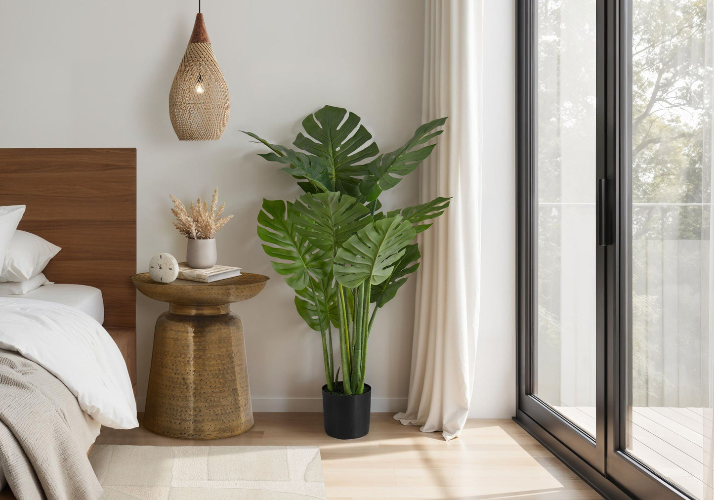Artificial Plant, Monstera Tree, Indoor, Faux, Fake