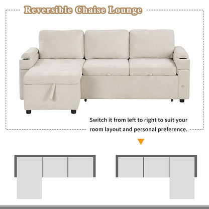 Convertible L Shaped Sofa Couch With Storage