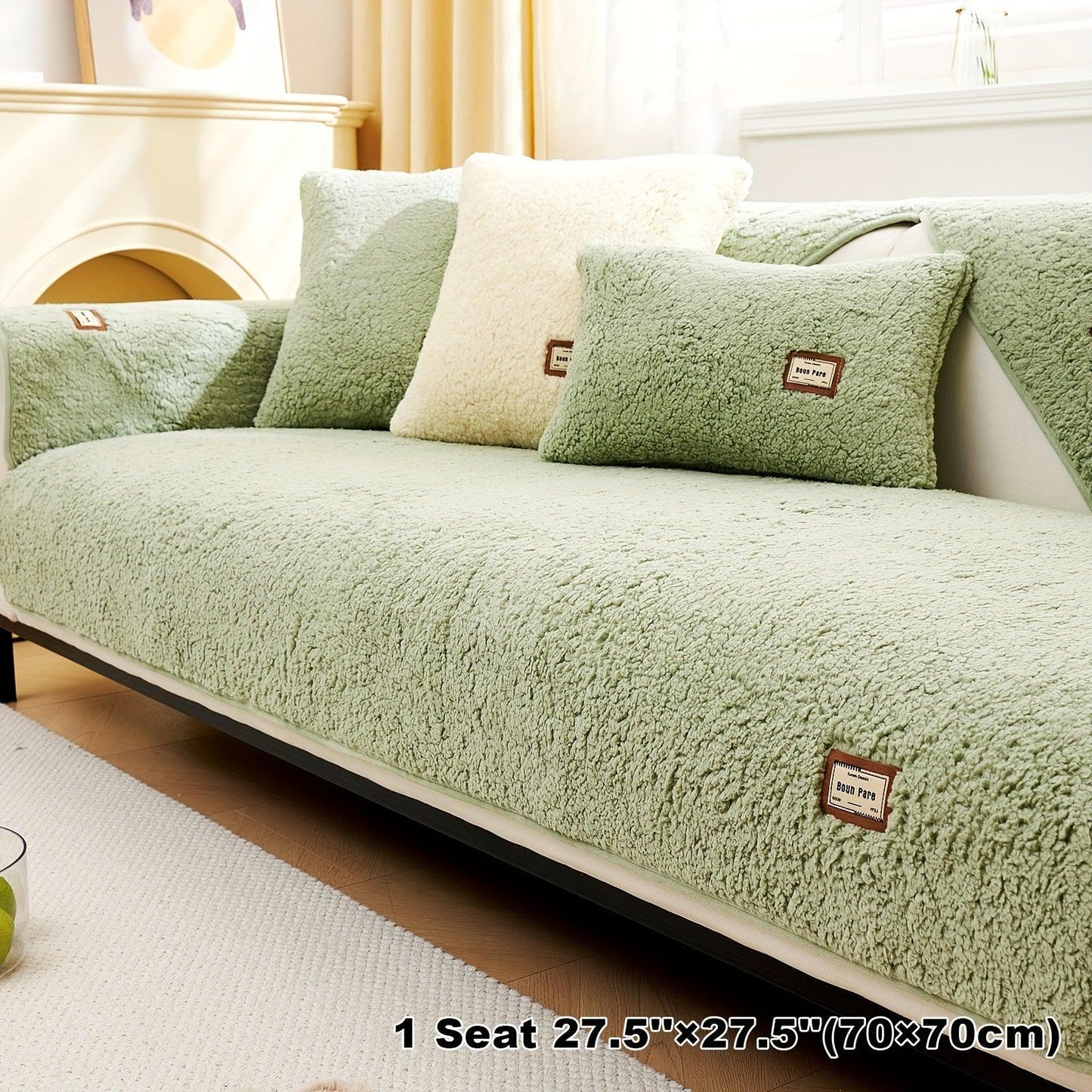 High-Quality Plush Sherpa Sofa Cover