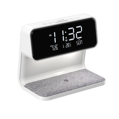 Bedside Lamp Wireless Charging LCD Screen Alarm Clock