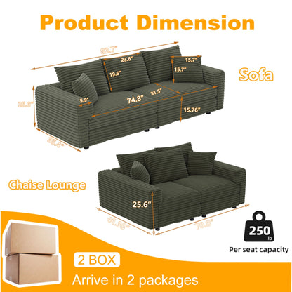 Modern Comfy Upholstered Sofa Cloud Couch