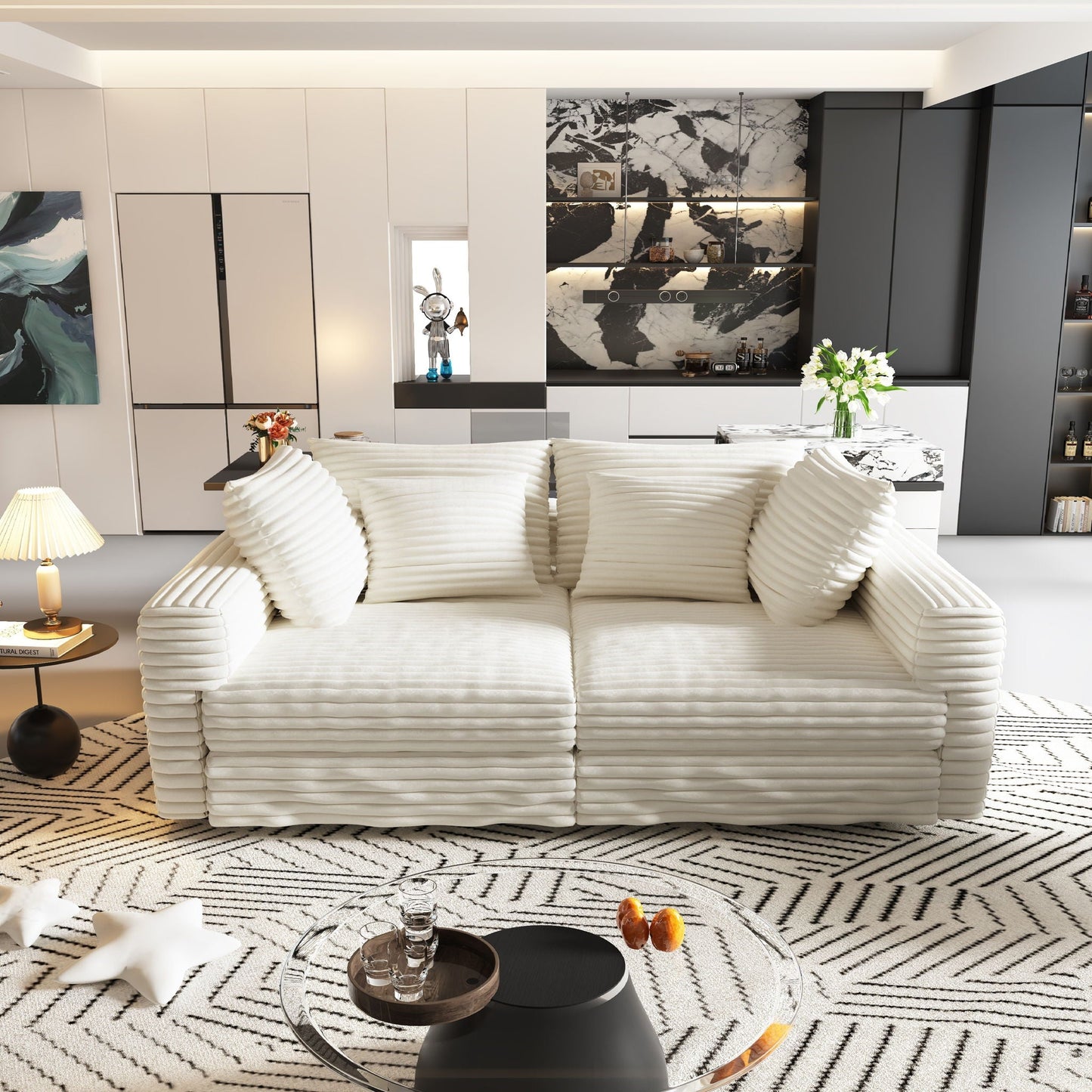 Modern Comfy Upholstered Sofa Cloud Couch