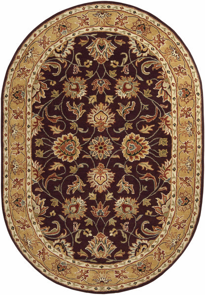 Cherryfield Burgundy Wool Area Rug