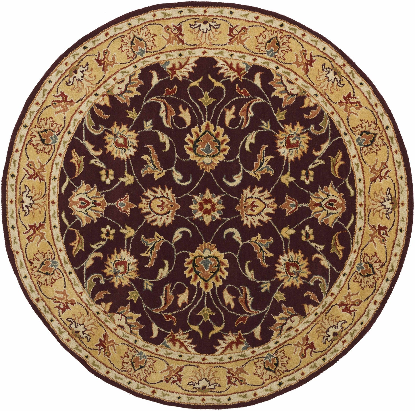 Cherryfield Burgundy Wool Area Rug