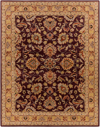Cherryfield Burgundy Wool Area Rug