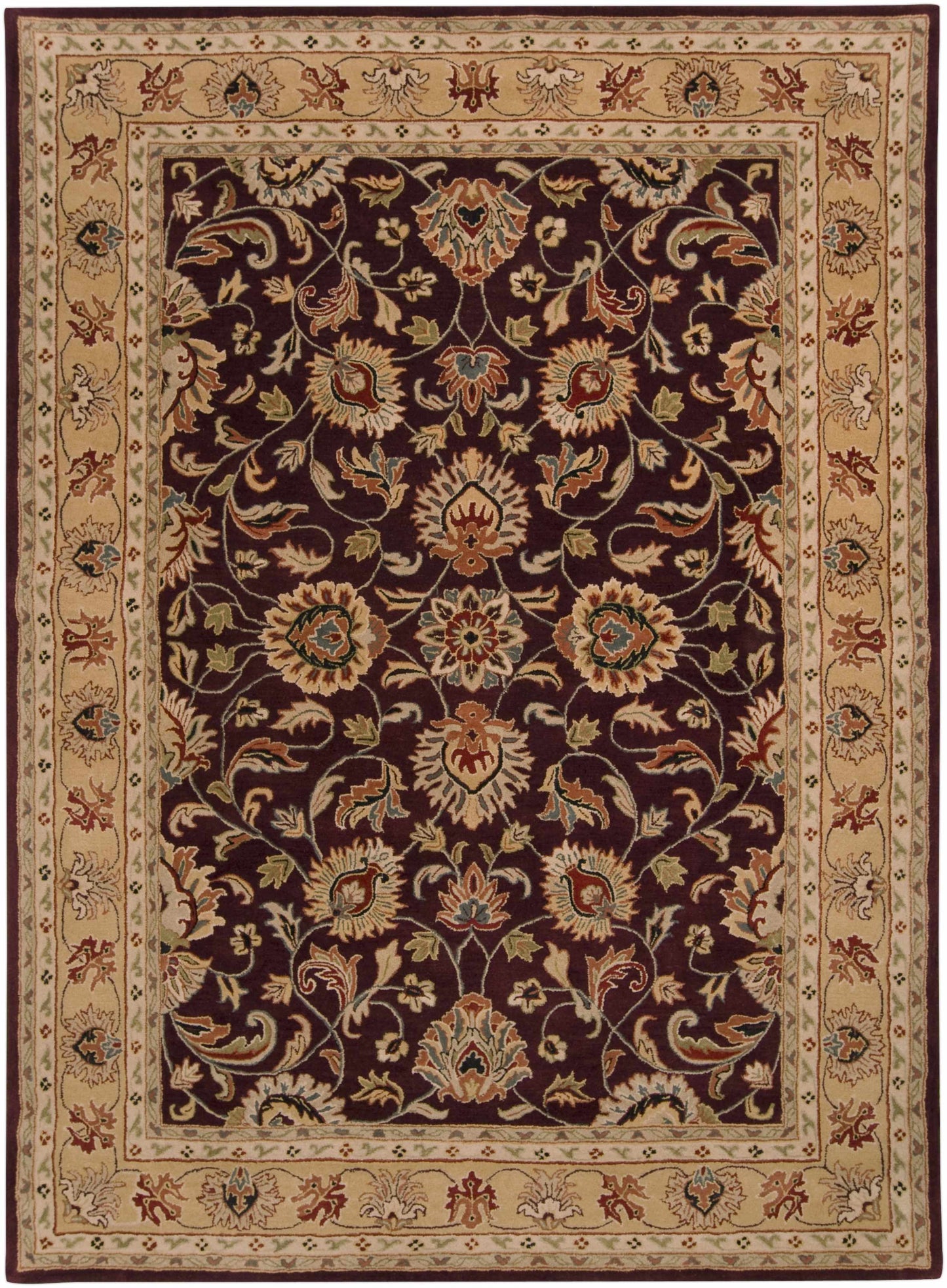 Cherryfield Burgundy Wool Area Rug