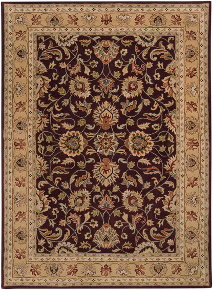 Cherryfield Burgundy Wool Area Rug