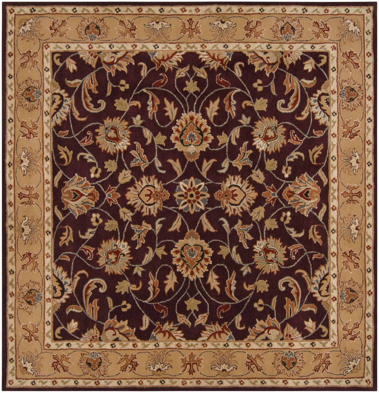 Cherryfield Burgundy Wool Area Rug