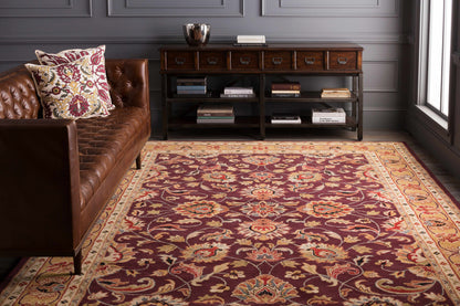 Cherryfield Burgundy Wool Area Rug
