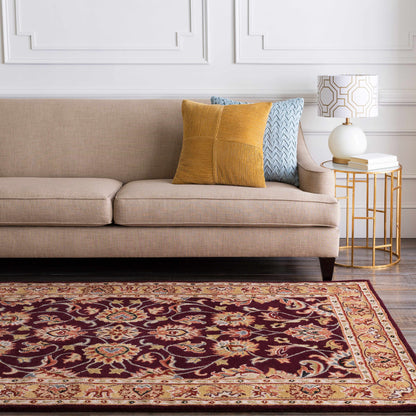Cherryfield Burgundy Wool Area Rug