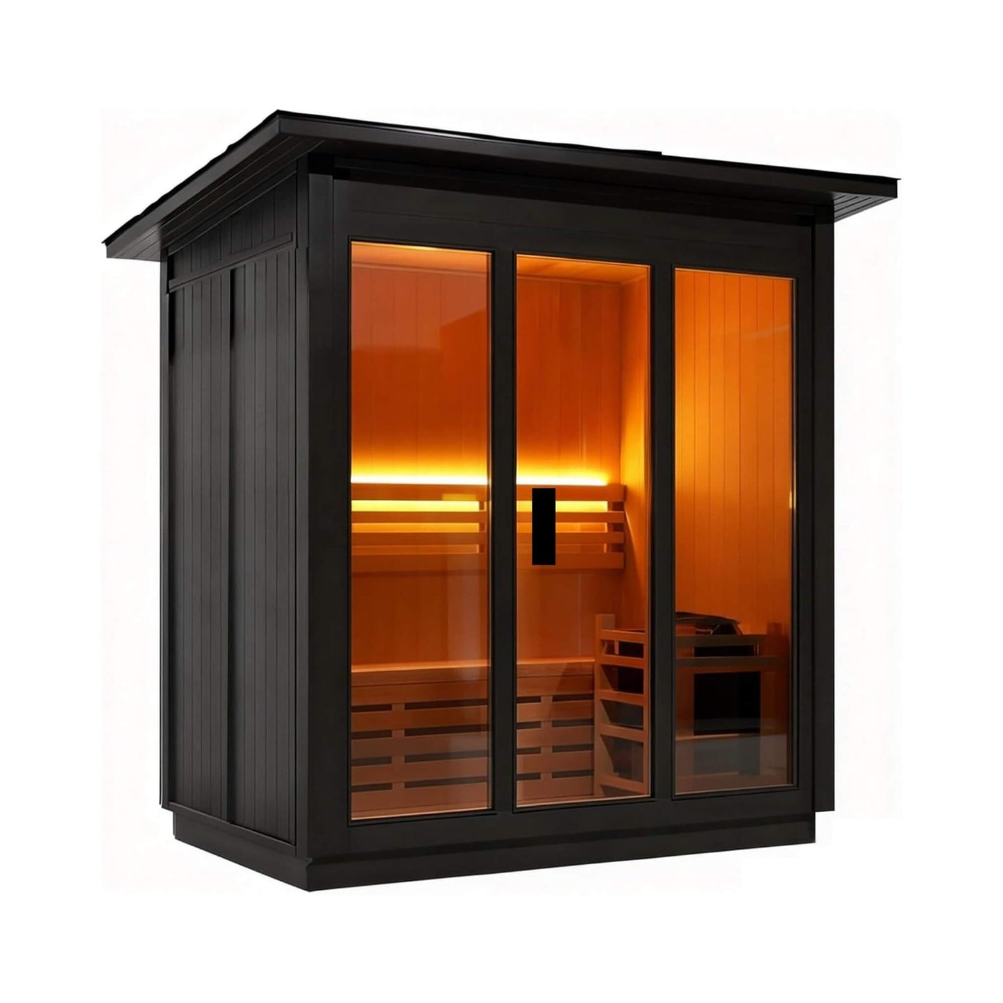 Custom 4-Person Luxury Spruce Outdoor Steam Sauna With Heater  [Made-To-Order]