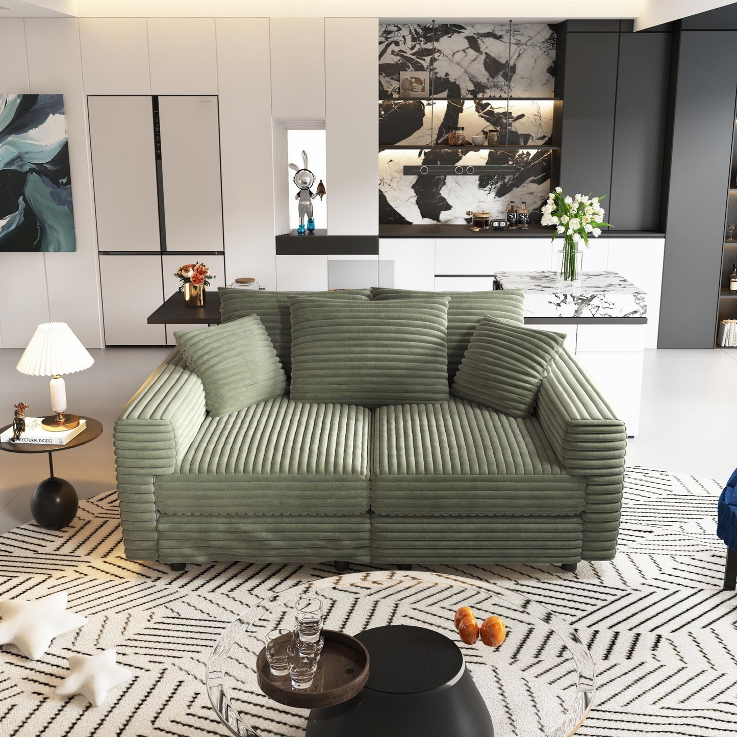 Modern Comfy Upholstered Sofa Cloud Couch