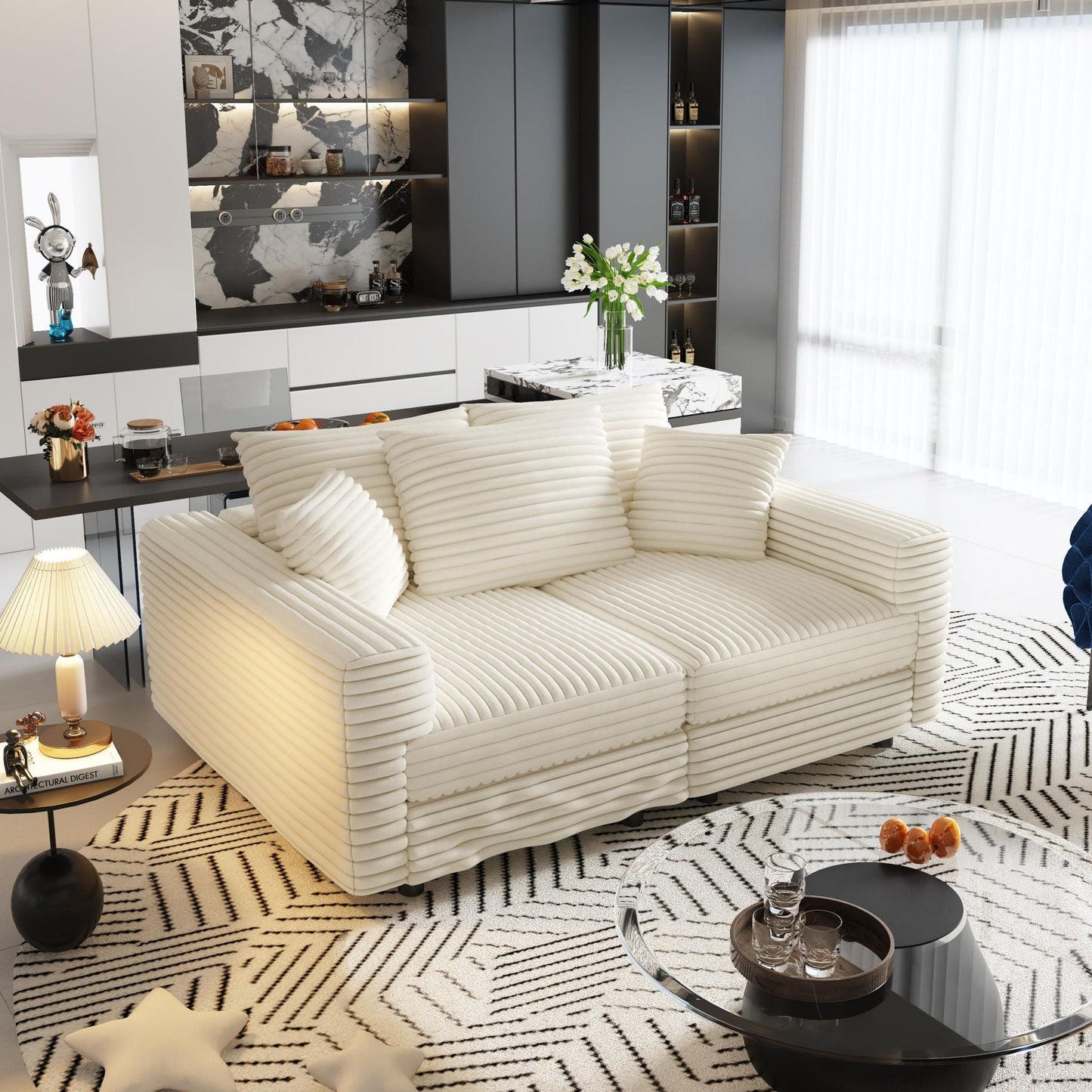 Modern Comfy Upholstered Sofa Cloud Couch