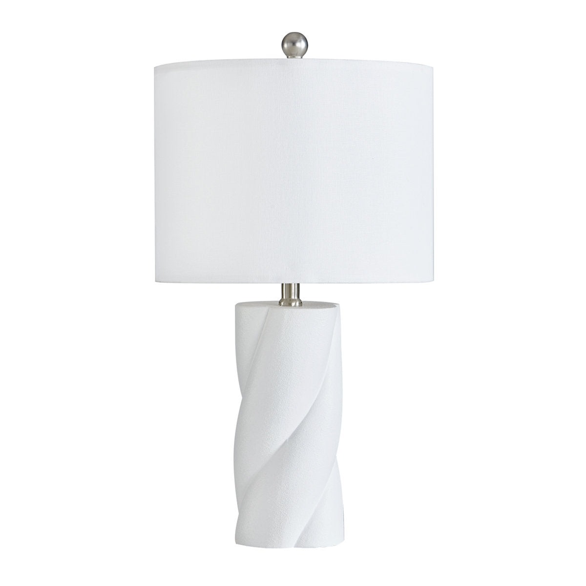 Modern Ceramic Table Lamp, White, Set of 2
