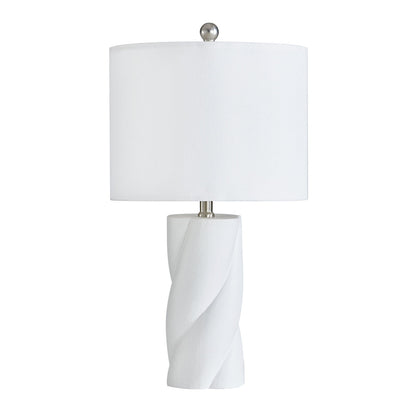 Modern Ceramic Table Lamp, White, Set of 2