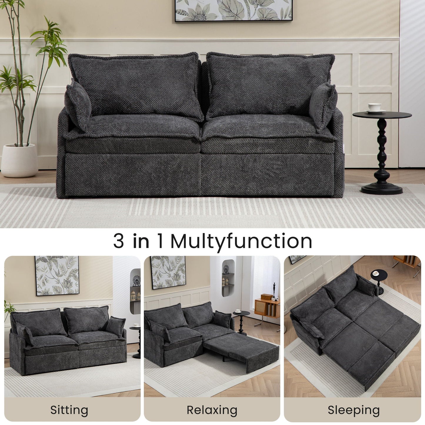 Pull Out Sofa Bed, Convertible Sleeper Sofa