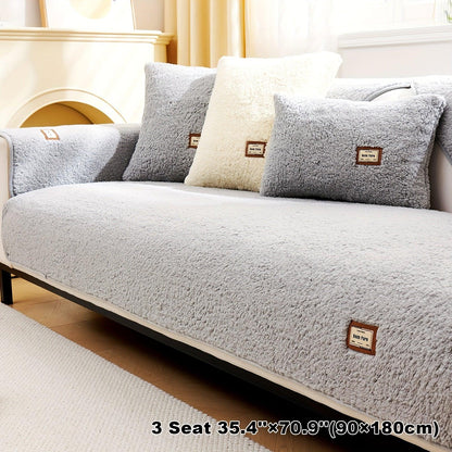 High-Quality Plush Sherpa Sofa Cover