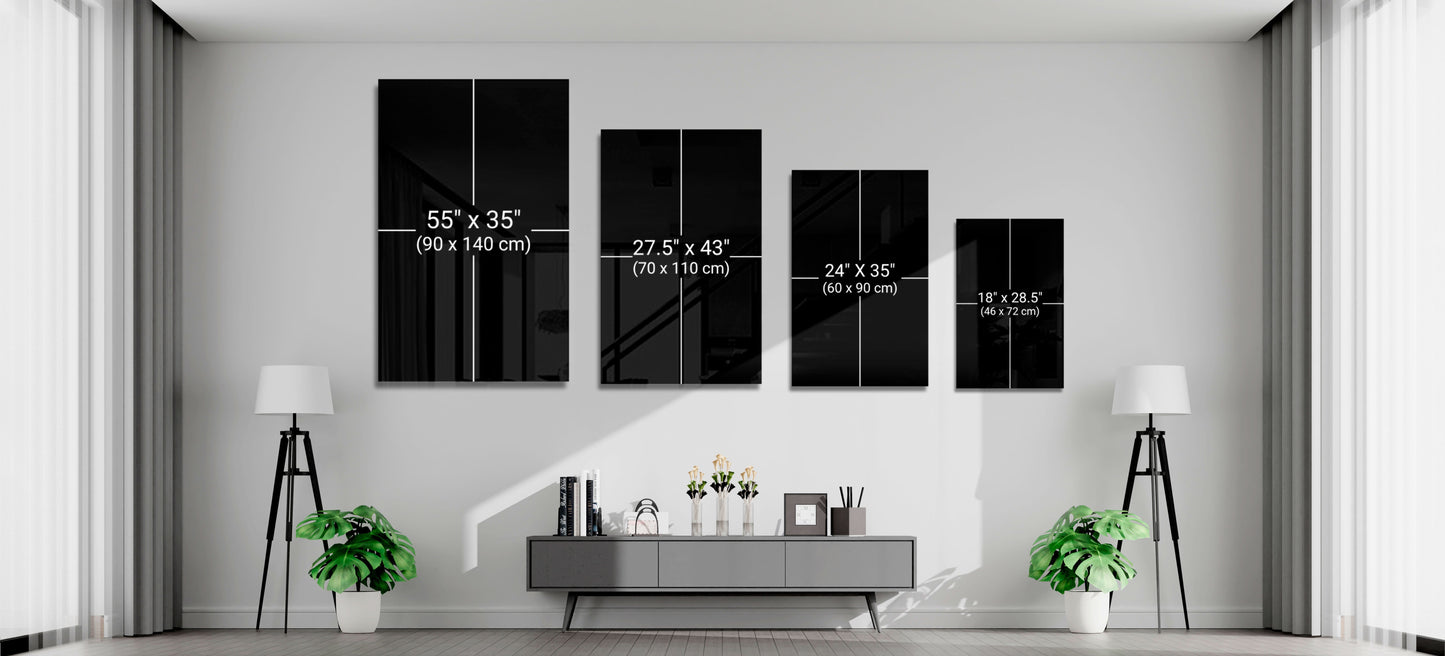 Yellow Lips Glass Wall Art