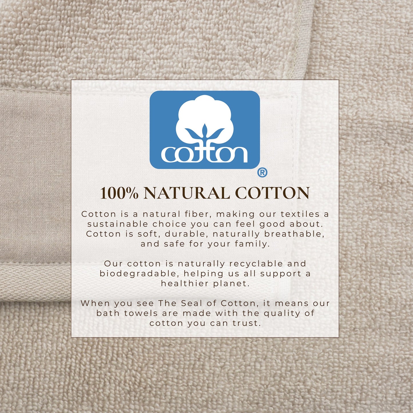 Cotton Linen-Like Border 6-Piece Towel Set
