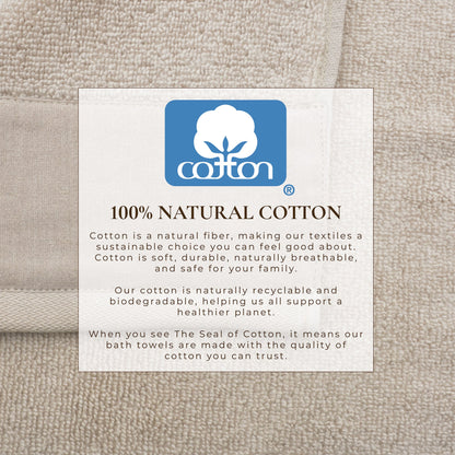 Cotton Linen-Like Border 6-Piece Towel Set