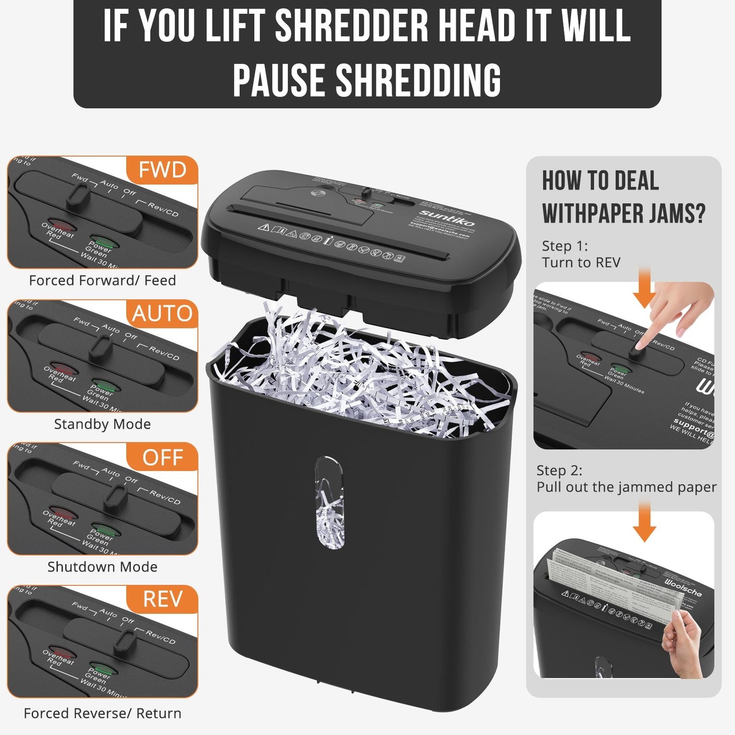 Woolsche Home Office Paper Shredder