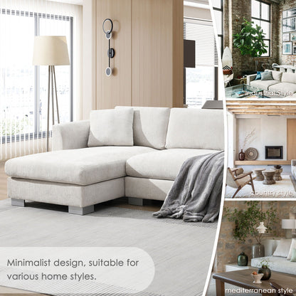 Modern Cloud Sectional Sofa L Shaped Luxury Couch Set