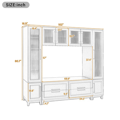 Entertainment Center With Glass Doors