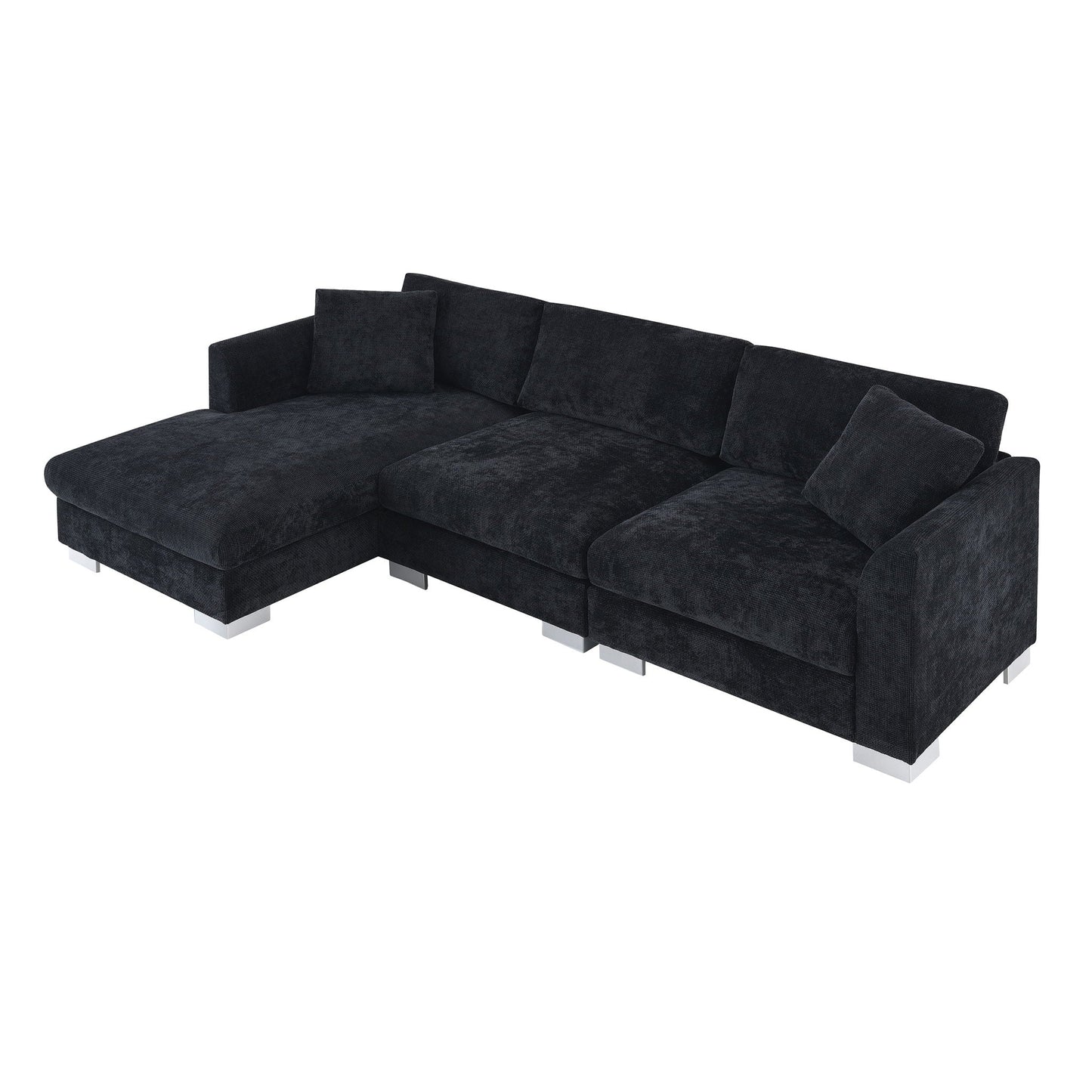 Modern Cloud Sectional Sofa L Shaped Luxury Couch Set
