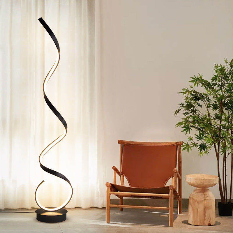 Simple Spiral Line Wave Floor Lamp