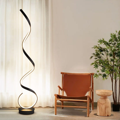 Simple Spiral Line Wave Floor Lamp
