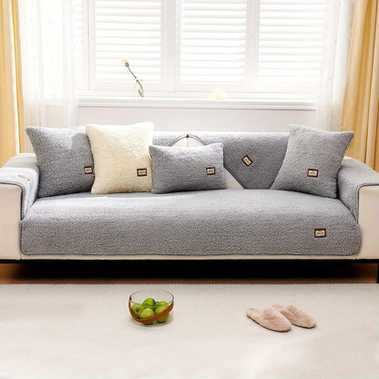 High-Quality Plush Sherpa Sofa Cover
