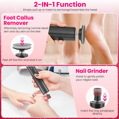 Electric Foot Callus Remover and Nail Grinder Kit
