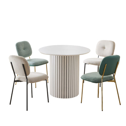 Modern 4 Person Dining Set With Bamboo