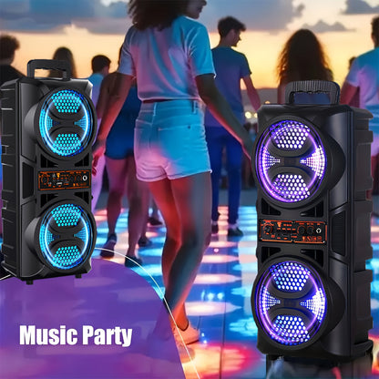 Portable Bluetooth Speaker with Subwoofer Bass