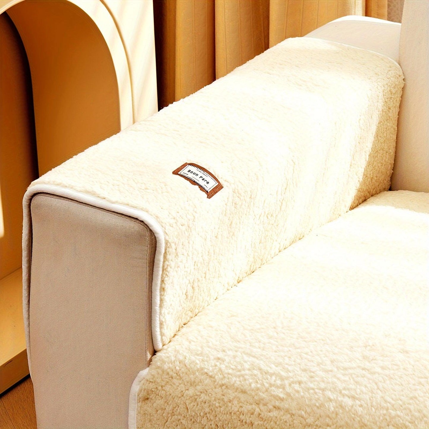 High-Quality Plush Sherpa Sofa Cover