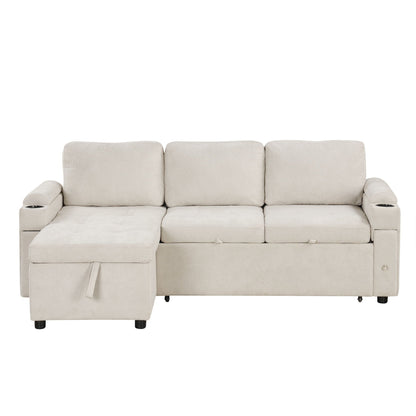 Convertible L Shaped Sofa Couch With Storage