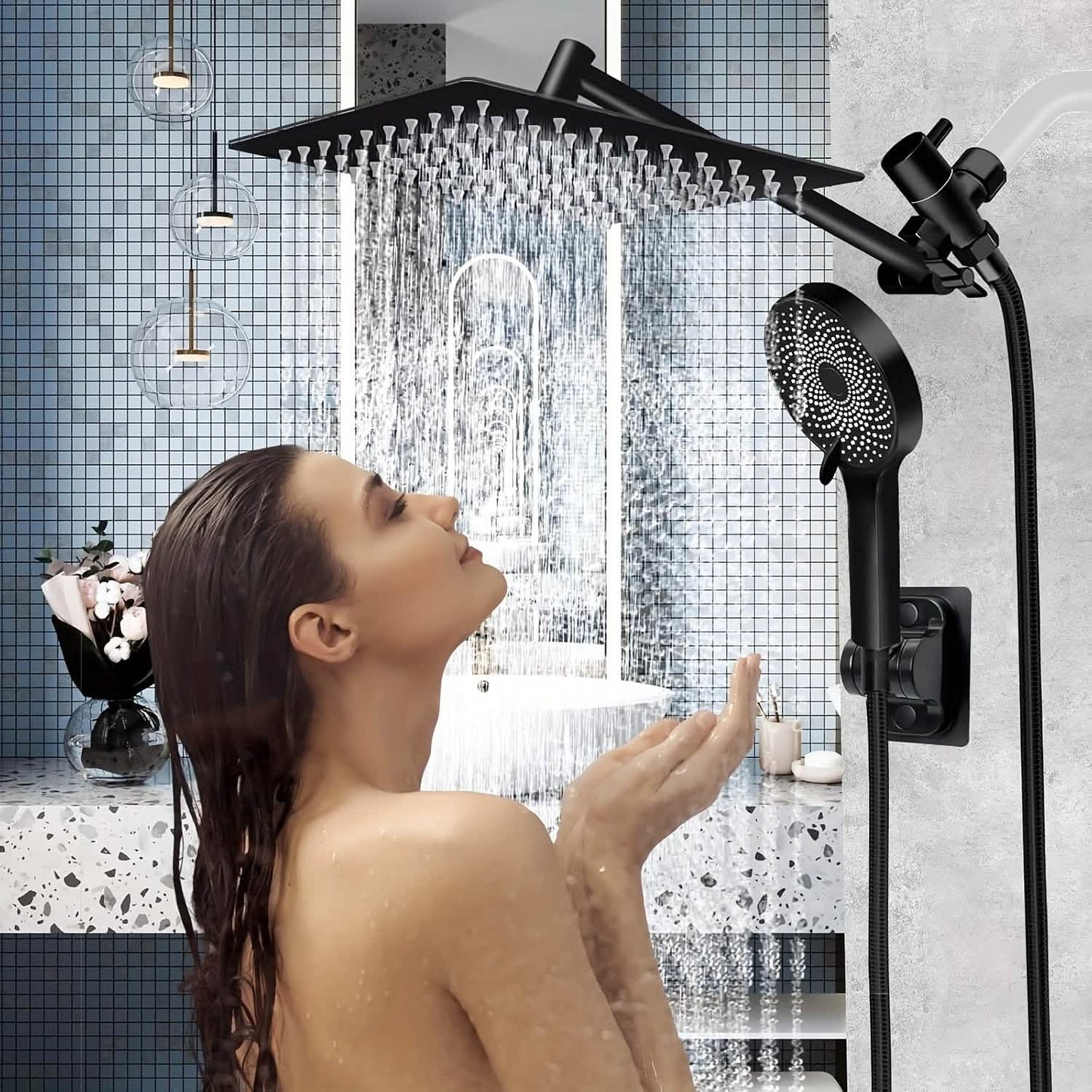 High Pressure Rainfall & Handheld Shower Head