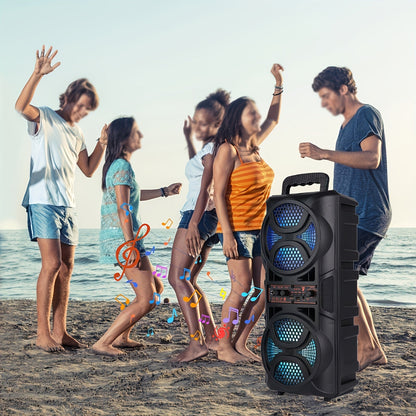 Portable Bluetooth Speaker with Subwoofer Bass