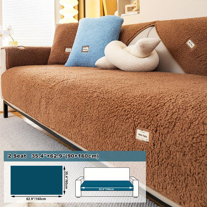 High-Quality Plush Sherpa Sofa Cover