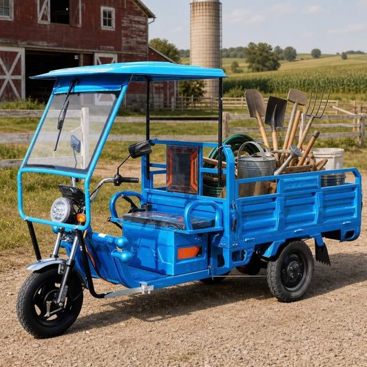 Heavy-Duty 1000W Electric Cargo Tricycle With Canopy (SAK12863)
