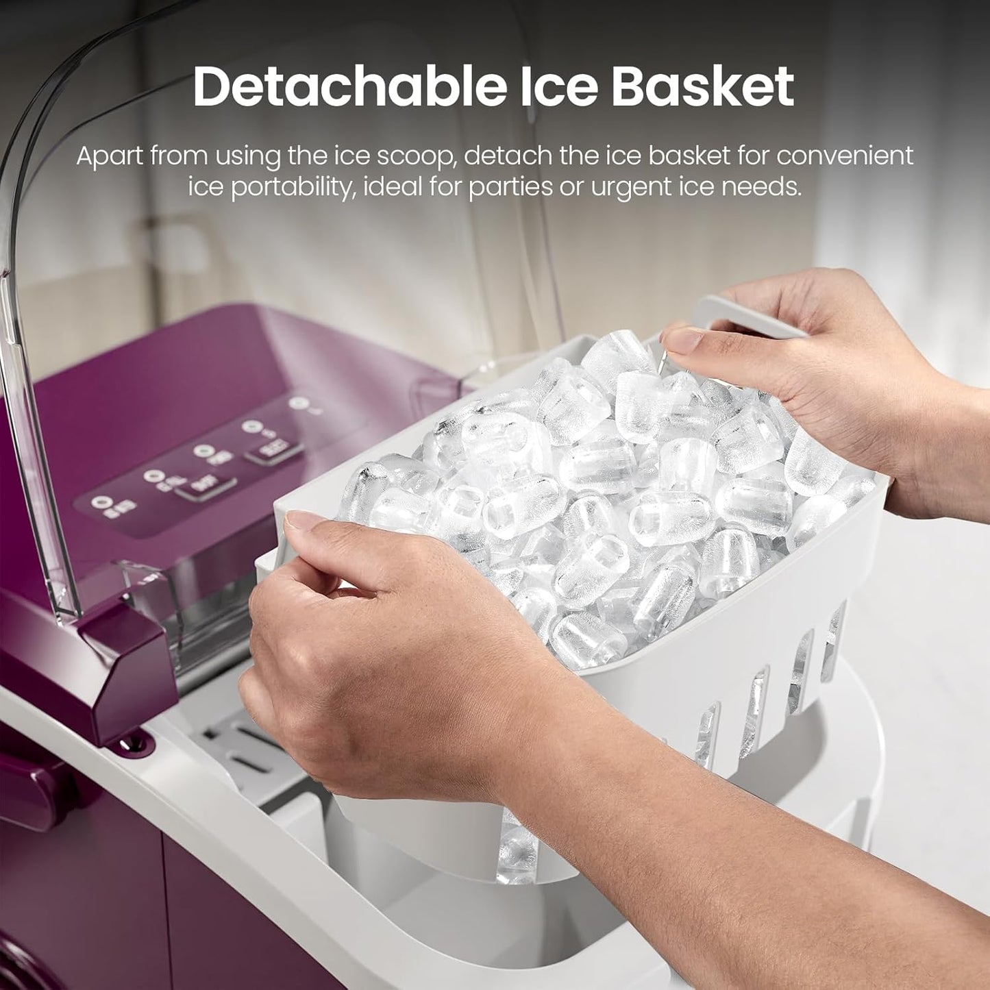 Kismile Ice Makers Countertop with Handle
