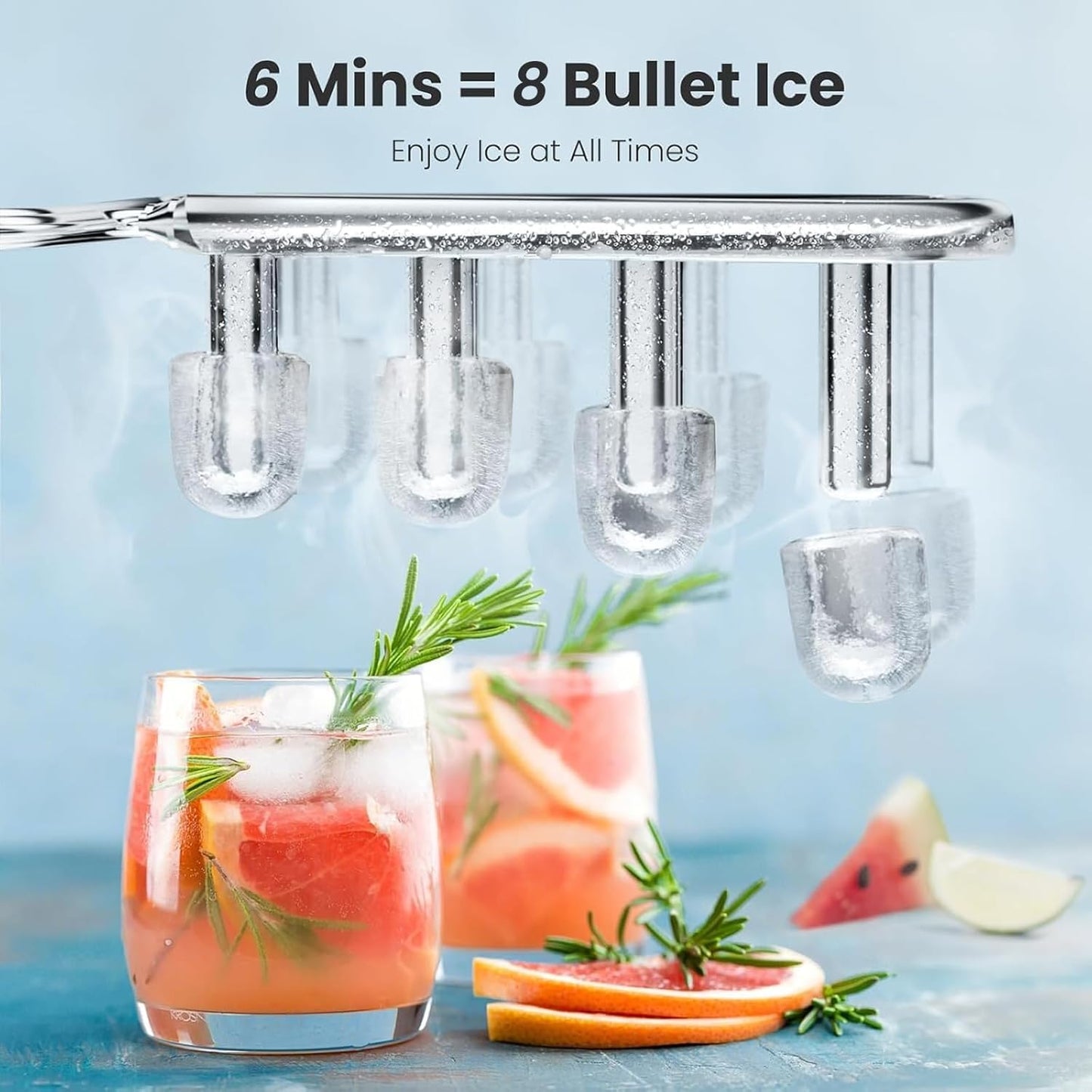 Kismile Ice Makers Countertop with Handle