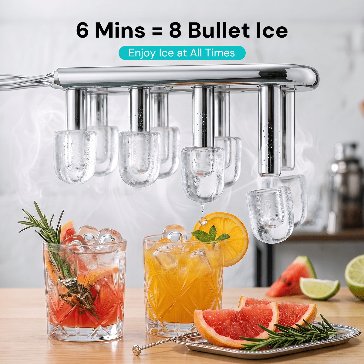 Kismile Ice Makers Countertop with Handle