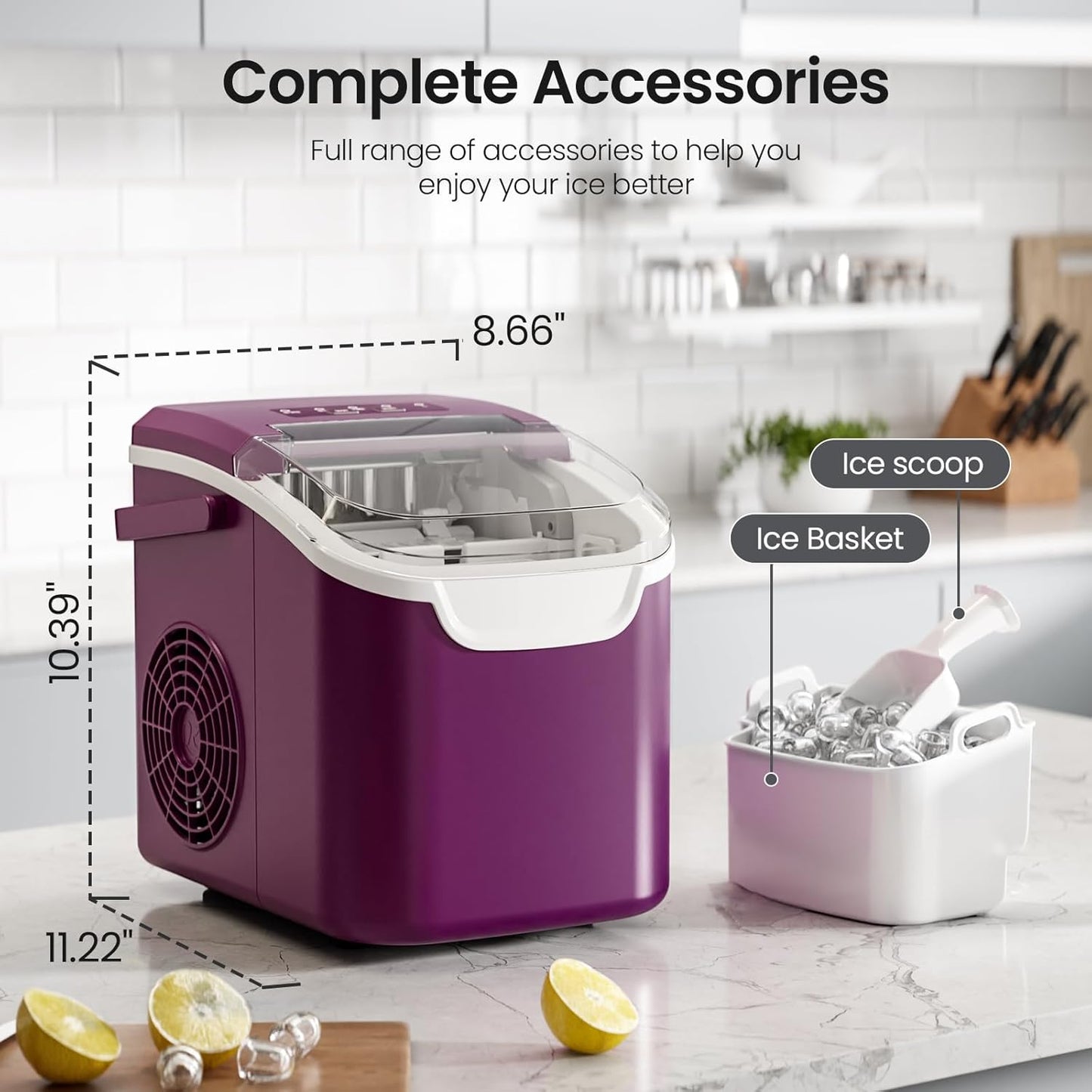 Kismile Ice Makers Countertop with Handle